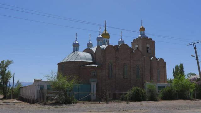 Streets of Balykchi Village in Kyrgyzstan