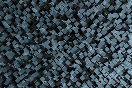 Digitally composite image of blocks