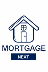 Digital image of mortgage text with icon