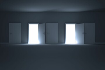Obraz premium Doors opening revealing light
