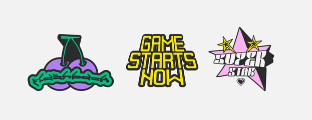 Vector Graphic Assets Set. Bold modern Shapes.