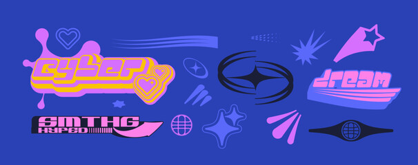 Vector Graphic Assets Set. Bold modern Shapes.