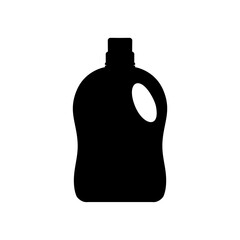 cleaning bottle,  detergent, fabric softener black vector
