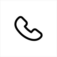telephone handset icon background white