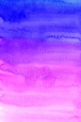 abstract watercolor background with space.Blue pink gradient