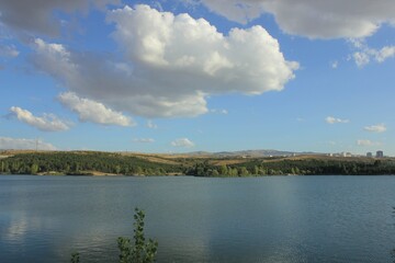 clouds over the river