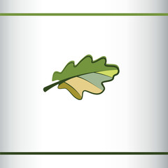 Leaf Shape And Landscape. Logo Design Vector Template.