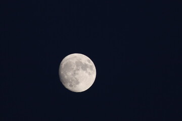 The Moon in the night and morning.