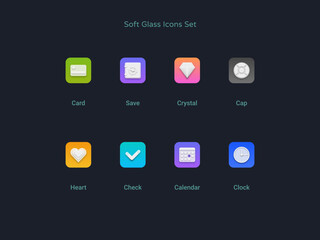 Soft Glass Icons Set #3