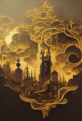 Steampunk inspiration city 