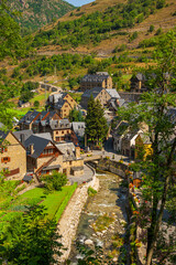 Fototapeta na wymiar Photograph of a village in the Catalan Pyrenees