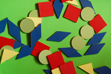 Background from geometric shapes. Set of geometric shapes