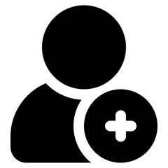 Fototapeta premium Add User glyph icon