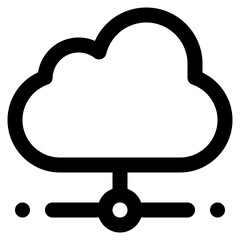 Cloud Network line icon