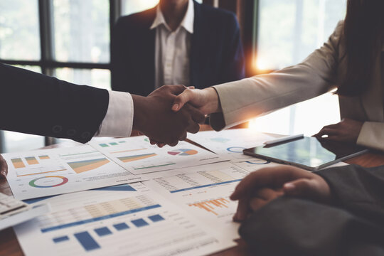 Business partnership meeting concept. Image businessmans handshake
