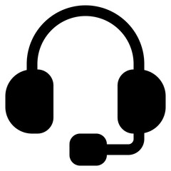 Headphone glyph icon