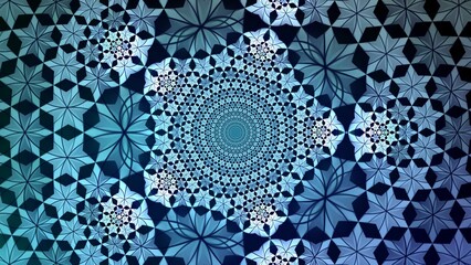 Symmetrical fractal flower, digital artwork for creative graphic