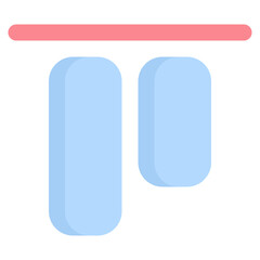 Align Top flat icon