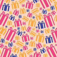 Vector Illustration Happy Birthday Patterns Abstract Gift Ornaments