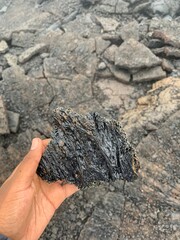 rock in hand