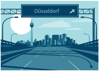 Dusseldorf Germany skyline - 528679170