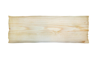 Old wooden sign board isolated on white background with clipping path