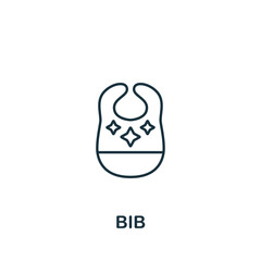Bib icon. Monochrome simple Baby icon for templates, web design and infographics