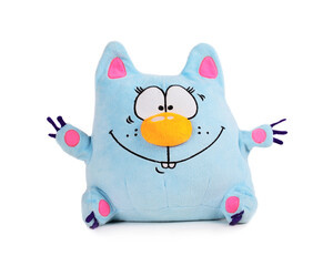 Funny blue toy cat
