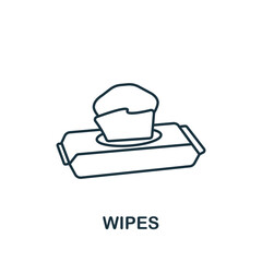 Wipes icon. Monochrome simple Baby icon for templates, web design and infographics