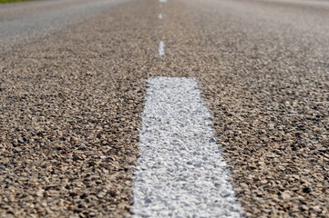 asphalt road with lines