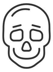 Skull medical icon. Head bone anatomical symbol