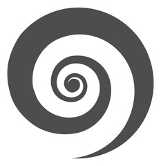 Vortex logo. Round spiral shape. Hypnotic illusion