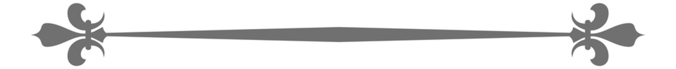 Decorative divider in retro heraldic style. Vintage header