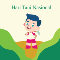 Children gardening Hari tani national