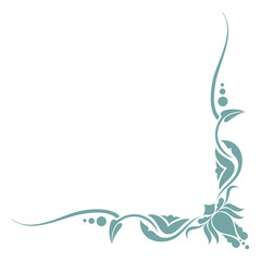 Elegant ornamental corner. Decorative frame in vintage style