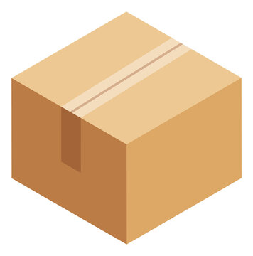 Delivery Box Icon. Shipping Cardboard Package. Isometric Icon