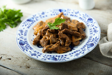 Traditional homemade beef ragout or goulash