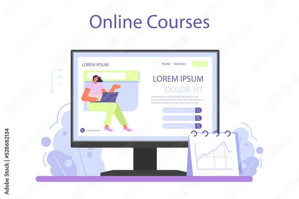 Poster big data analytics online service or platform. big data based