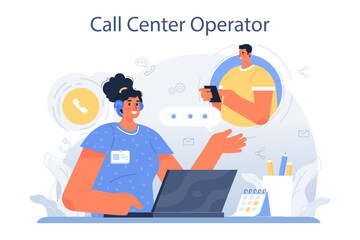 Call center operator. Technical support or customer service. Hotline