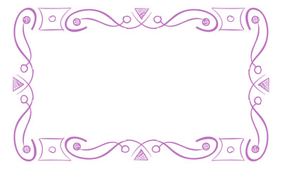 Decorative frame. Ornate blank border with corner ornament