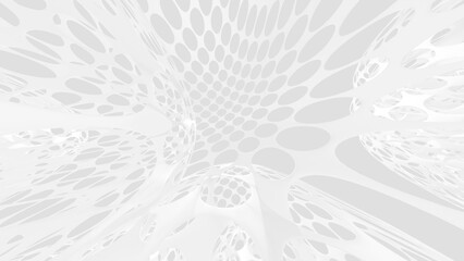 white abstract design with metal rounded hole shape design