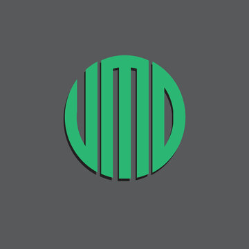 Three letter logo. VMD letter logo.