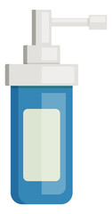 Spray bottle. Plastic medical container with liquid drug