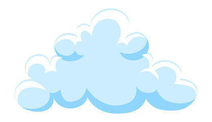 Cartoon cloud. Fluffy cute style. Heaven sky icon