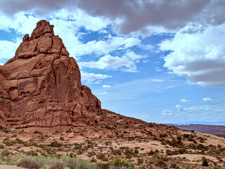 Rocky cliff in the desert
