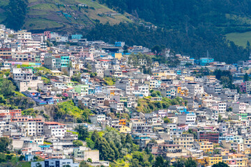 Naklejka premium views of quito old town, ecuador