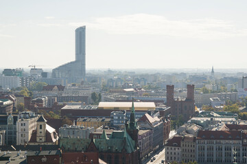 Wroclaw, Poland, market square, view of the sights of the city . Colorful cities concept. Travel Europe.