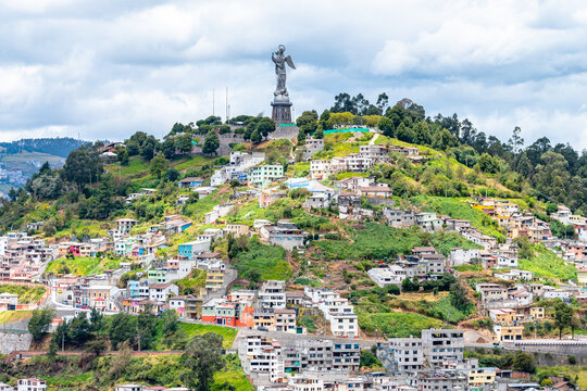 views of quito old town, ecuador