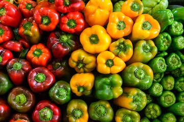 red and yellow peppers