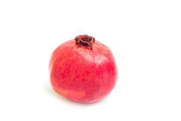 Juicy Ripe Pomegranate Isolated On White Background. pomegranate on white